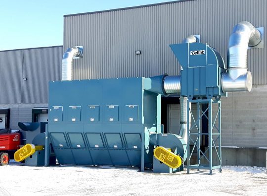 SBM Dust collector - dust collection - Belfab Pyradia - Industrial air filtration - Modular dust collector